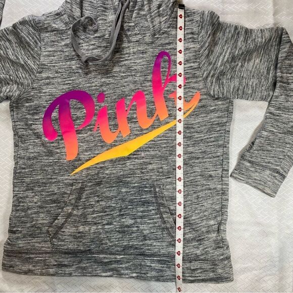 Pink Gray Hoodie with Pink and Orange Accents Size XS - Picture 4 of 6